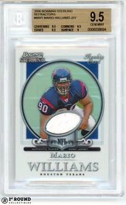 Mario Williams RC BGS 9.5: 2006 Bowman Sterling Refractors JSY Rookie Card POP 2 - Picture 1 of 3