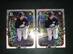 2015 Bowman Chrome AARON JUDGE Farm's Finest Mini Shimmer Refractor Yankees X2 - Picture 1 of 1