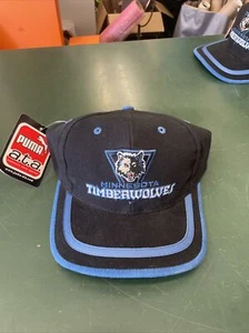 Vintage Minnesota Timberwolves Basketball PUMA Adjustable Snapback Cap Hat - Picture 1 of 9