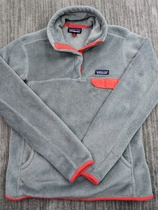 Patagonia Fleece Pullover Women's Medium Gray Re-Tool Snap T Sweater Jacket - Picture 1 of 12