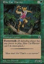 4 Elite Cat Warrior - LP - Portal - mtg 4x x4