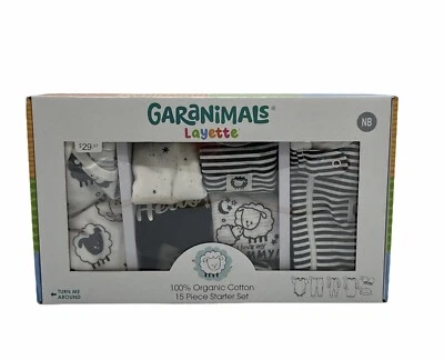 Garanimals Layette Algodón Orgánico Colores Neutros 15 Piezas Recién Nacido Bebé Regalos Foto 1 de 4