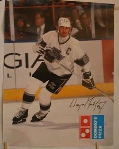 Vintage Wayne Gretzky Los Angeles Kings Dominos Pizza Advertisement Poster 1994 - Picture 1 of 10