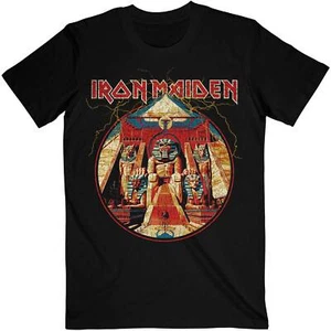 Iron Maiden Unisex T-Shirt: Powerslave Lightning Circle - Picture 1 of 3