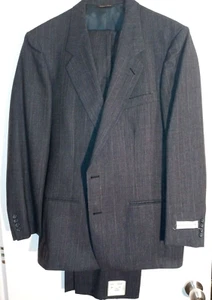 Geoffrey Beene Men's 100% virgin wool Dress Suit, (Stone/Blue) NEW 43L/37W++++ - Picture 1 of 14