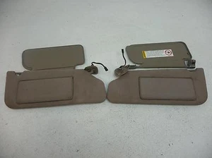 1995 BUICK RIVIERA PAIR Tan Cloth Sunvisors Complete #26638 Morad sun visor - Picture 1 of 5
