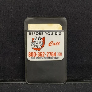 Cuaderno/Funda Before You Dig Ohio Utilities Protection Service Vintage 1970 - Imagen 1 de 5
