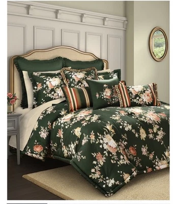NIP Piper & Wright Brittany Green Floral King Comforter & Shams Set 3pc $740 - Image 1 of 4