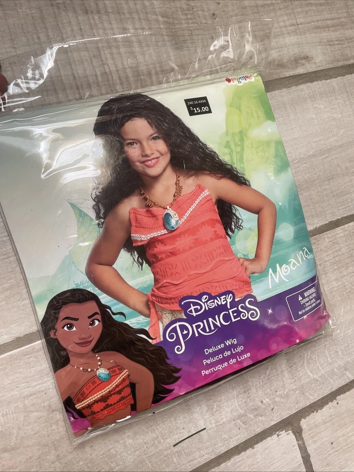 Disney Princess Moana Wig Child Costume NEW - Image 1 of 3