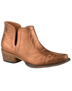 Roper Women's Ava Metallic Western Booties - Snip Toe - 09-021-1567-3490 TA - Picture 1 of 9