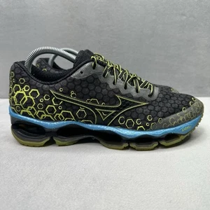 Mens Size 8.5 Mizuno Wave Prophecy 3 Shoes Black Green Athletic Running Sneakers - Picture 1 of 8