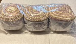 Lot Of 3 New Caron Cotton Cakes Rose Whisper 8.8 Oz Each Yarnspirations - Picture 1 of 3