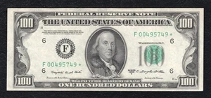 FR. 2160-F* 1950-C $100 *STAR* FRN FEDERAL RESERVE NOTE ATLANTA, GA GEM UNC (C) - Picture 1 of 2