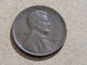 1944 S Lincoln Wheat Penny - “L” In Liberty on Rim Error - Circulated Ungraded  - Picture 1 of 3