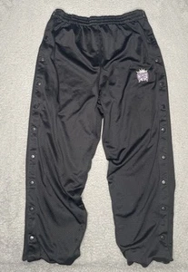 Rare VTG LOGO Athletic Sacramento Kings Tear Away Warm-Up Pants Black Mens Sz XL - Picture 1 of 9