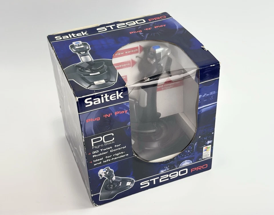 Saitek PC Flight Stick USB Joystick ST290 Pro Programmable BRAND NEW - Image 1 of 4