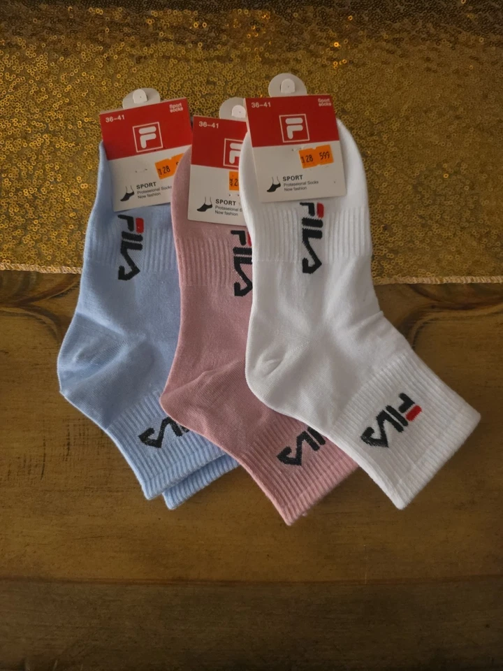 FILA Cushioned Athletic Ankl Socks  6-Pair Socks 36-41 - Image 1 of 1