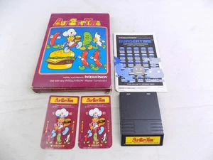 Boxed Intellivision Burger Time Mattel Electronics - Inc Manual - Picture 1 of 3