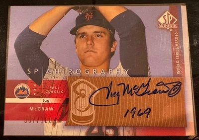 2003 Upper Deck SP Chirography Tug McGraw Inscribed Auto #’d /100 “1969” - Image 1 of 2