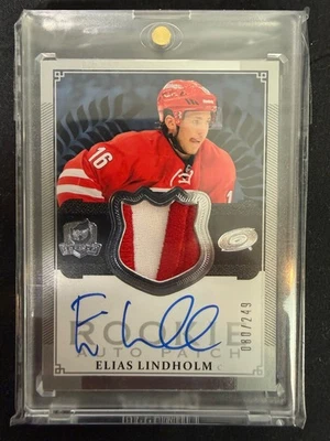 2013-14 Upper Deck The Cup - Rookie Auto Patch Elias Lindholm #178 /249 - Image 1 of 4
