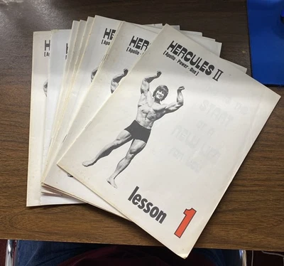 RARO Vintage Hércules Lecciones de Culturismo Completo 12 Cursos Interés Gay Foto 1 de 4