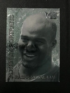 1996 Fleer Metal #7 Rashaan Salaam Platinum Portraits Chicago Bears - Picture 1 of 2