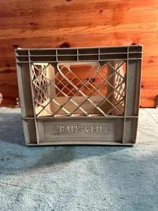 CRATE-A-FILE Tan Heavy Duty Plastic Square Milk Container Carrying Crate VTG - Picture 1 of 6