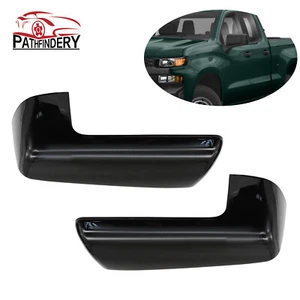 For 2019-2024 Chevy Silverado/GMC Sierra 1500 Side Mirror Cover Cap Gloss Black - Picture 1 of 9