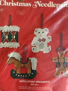 Oso de tambor pan de jengibre hombre vintage plástico lona punta de aguja adorno kit nuevo en paquete - Imagen 1 de 9