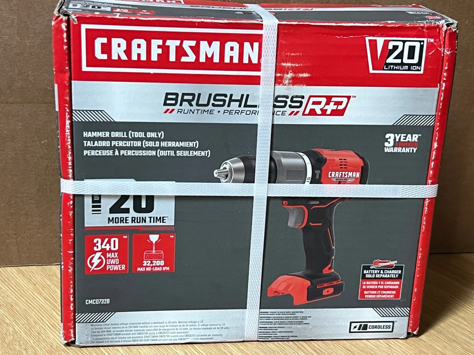 CRAFTSMAN RP 1/2in 20V Max Variable Brushless Cordless Hammer Drill TOOL ONLY