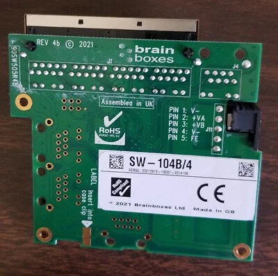 Brainboxes SW-104 Embedded 4port Ethernet Switch Ctlr Temperature Range Of -40f - Image 1 of 2