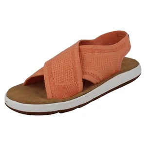 CLARKS DAMEN JEDSA DASH KORALLE STRICK BEQUEME SANDALEN GRÖßE UK 6,5 D EU 40 - Bild 1 von 9