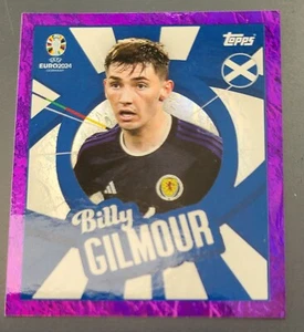 TOPPS UEFA EURO 2024 STICKER, BILLY GILMOUR, PLAYER TO WATCH, SCO PTW, PURPLE - Picture 1 of 1
