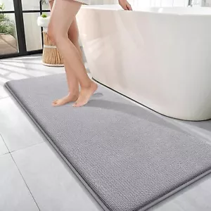 Extra Soft Memory Foam Bath Mat Non-Slip Quick Dry Absorbent Rug for Bathroom - Picture 1 of 63
