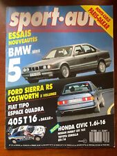 SPORT-AUTO n°313 du 2/1988; Essai BMW série 5/ Ford Sierra RS Cosworth/ Quadra