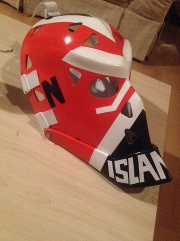 NHL HOCKEY GOALIE MASK HELMET VINTAGE Billy Smith New York Islanders Cover