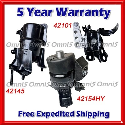 O144 Fits 2020-2024 Toyota Highlander 2.5L FHEV Engine Motor Mount Set 3pc - Image 1 of 4