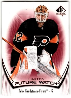 2021-22 SP Authentic Limited Red Future Watch Felix Sandstrom Rookie #192 - Image 1 of 2
