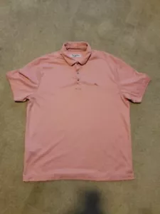 Tommy Bahama Distressed Polo Shirt Mens Large Pink Island Zone - Picture 1 of 24
