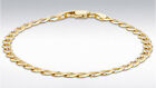 9Ct Yellow Gold Diamond Cut 4Mm Curb Ankle Chain 9