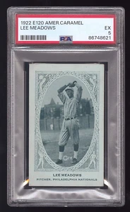 1922 E120 American Caramel Lee Meadows PSA 5 Highest Pop 4 Philadelphia Phillies - Picture 1 of 2