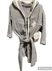 Sweet & Soft Grey Infant Baby Bathrobe Sz 0-9M - Picture 1 of 6