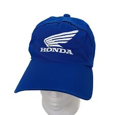 Honda Motors Cap Blue Canvas Strap Back Panel Hat Auto Motorcycle Mechanic Vtg