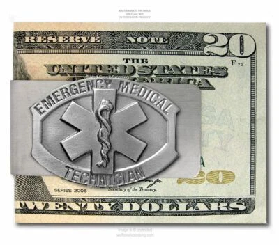 LARGE EMT STAR OF LIFE MONEY CLIP - EMERGENCY MEDICAL TECHNICIAN - FREE SHIP #P' - Image 1 of 4