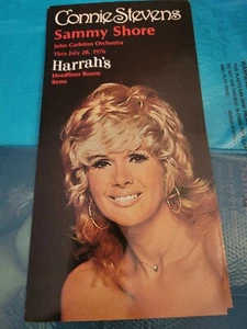 Connie Stevens 1976 Harrah's Reno Promi Postkarte groß Sammy Shore - Bild 1 von 3