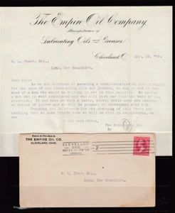 EMPIRE OIL CO Cleveland OHIO cover WITH Billhead CONTENTS 1899 - Picture 1 of 1