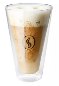 Montepreti doppelwandiges Kaffeeglas Cappuccino Espresso, Kaffee-Mandala, 250ml - Bild 1 von 12