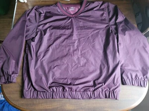 PGA Tour Pullover Jacket/Wind Breaker Sz XL Long Sleeve Dark Maroon/Black Plaid - Picture 1 of 16