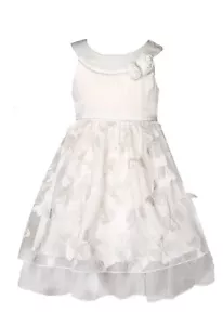 *NEW Girls' Ivory Dress Easter Flower Girl Fancy Communion Dress Size 4/5 - Picture 1 of 4