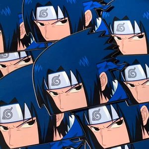 SASUKE UCHIHA ANIME PEEKER STICKER NARUTO SHIPPUDEN CAR DECAL - Picture 1 of 1